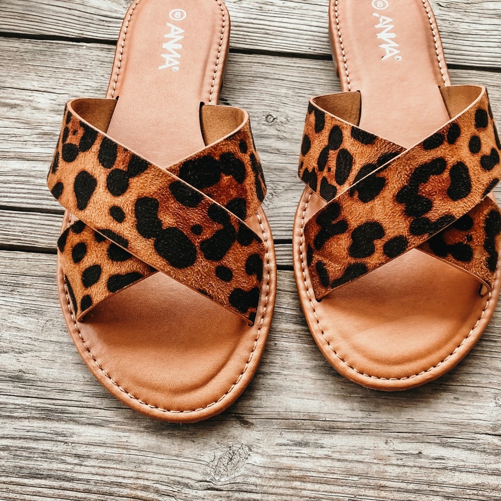 Leopard print sandals